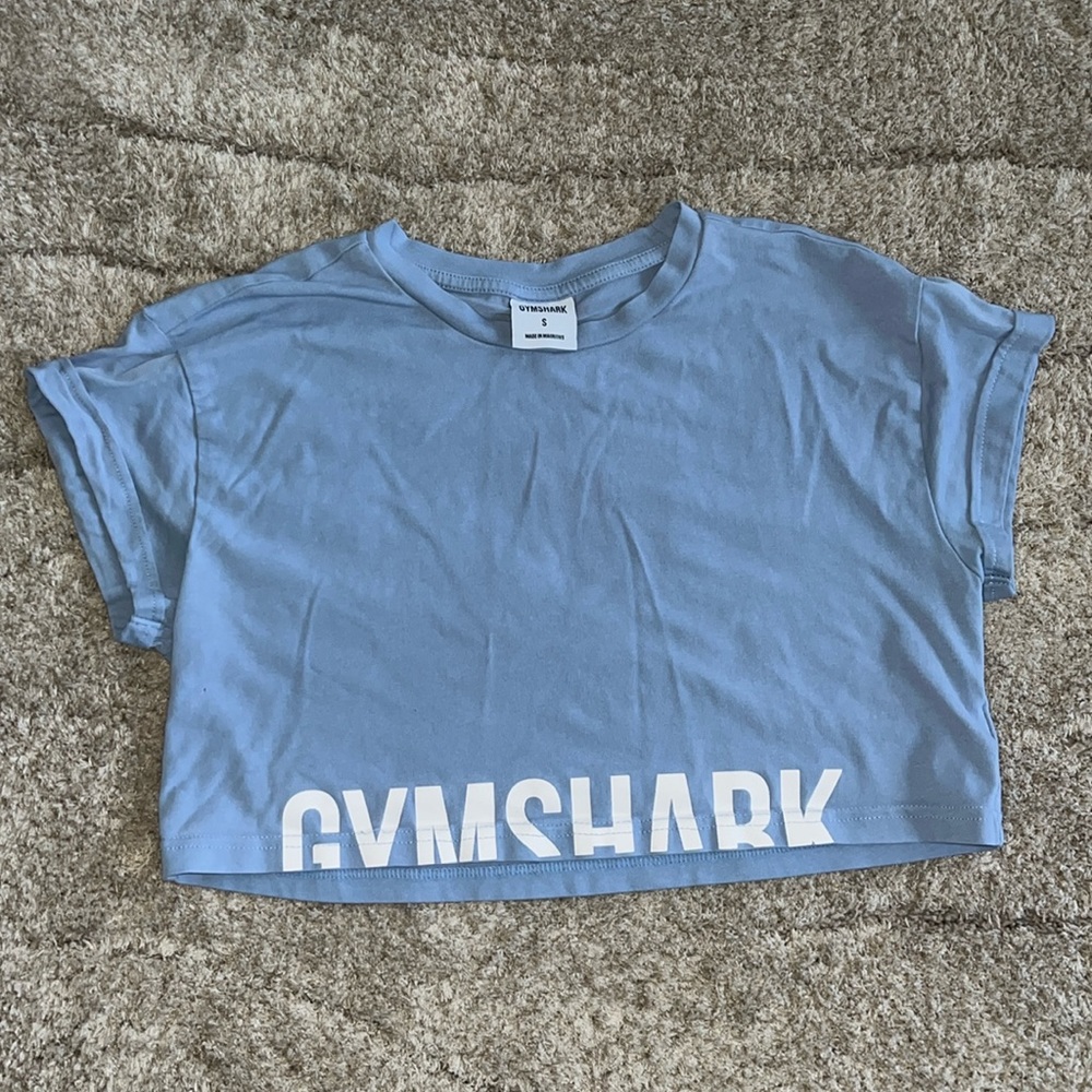 Baby blue gymshark cropped tee